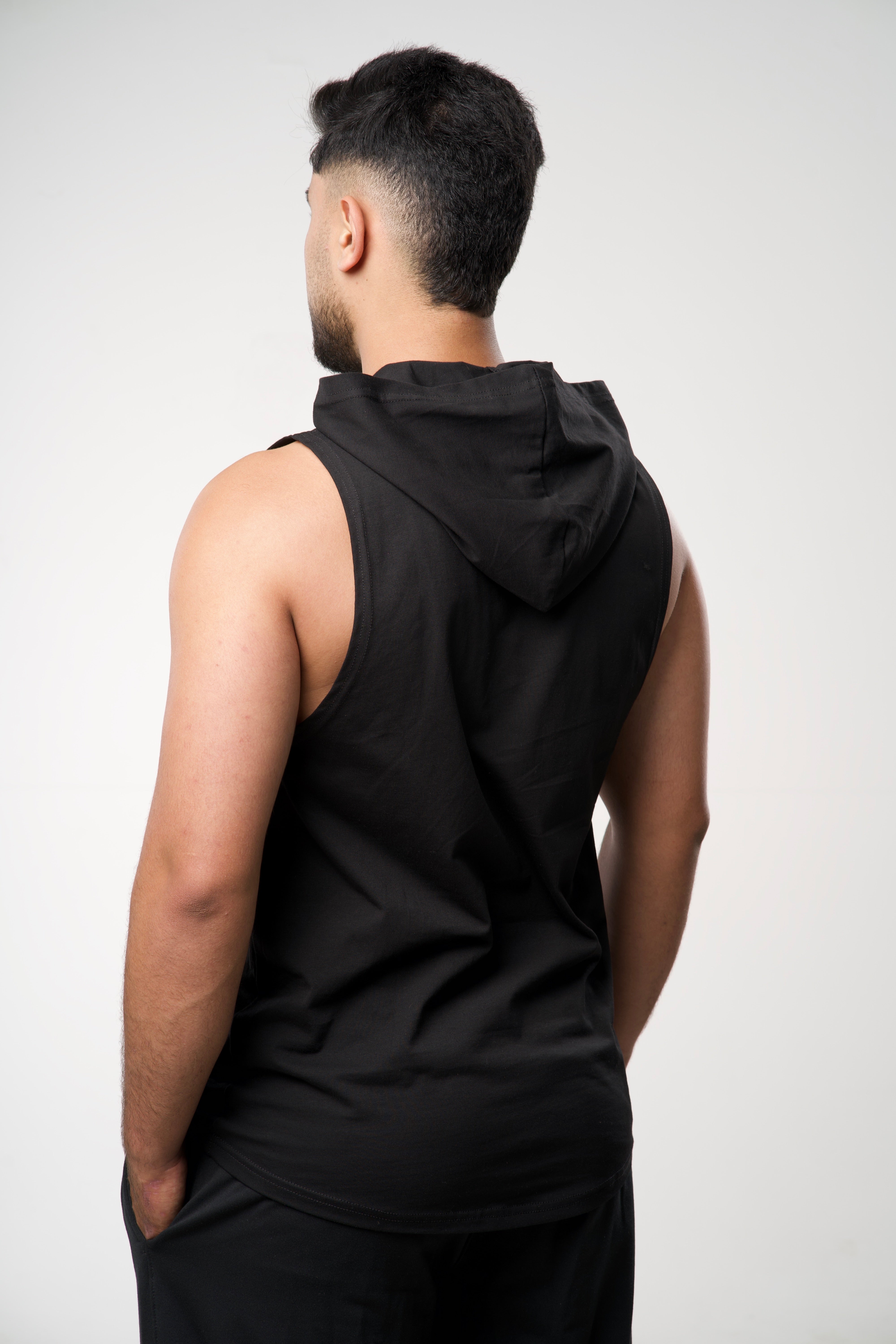 Ensemble Sport Homme Sans Manches Noir Gymoto