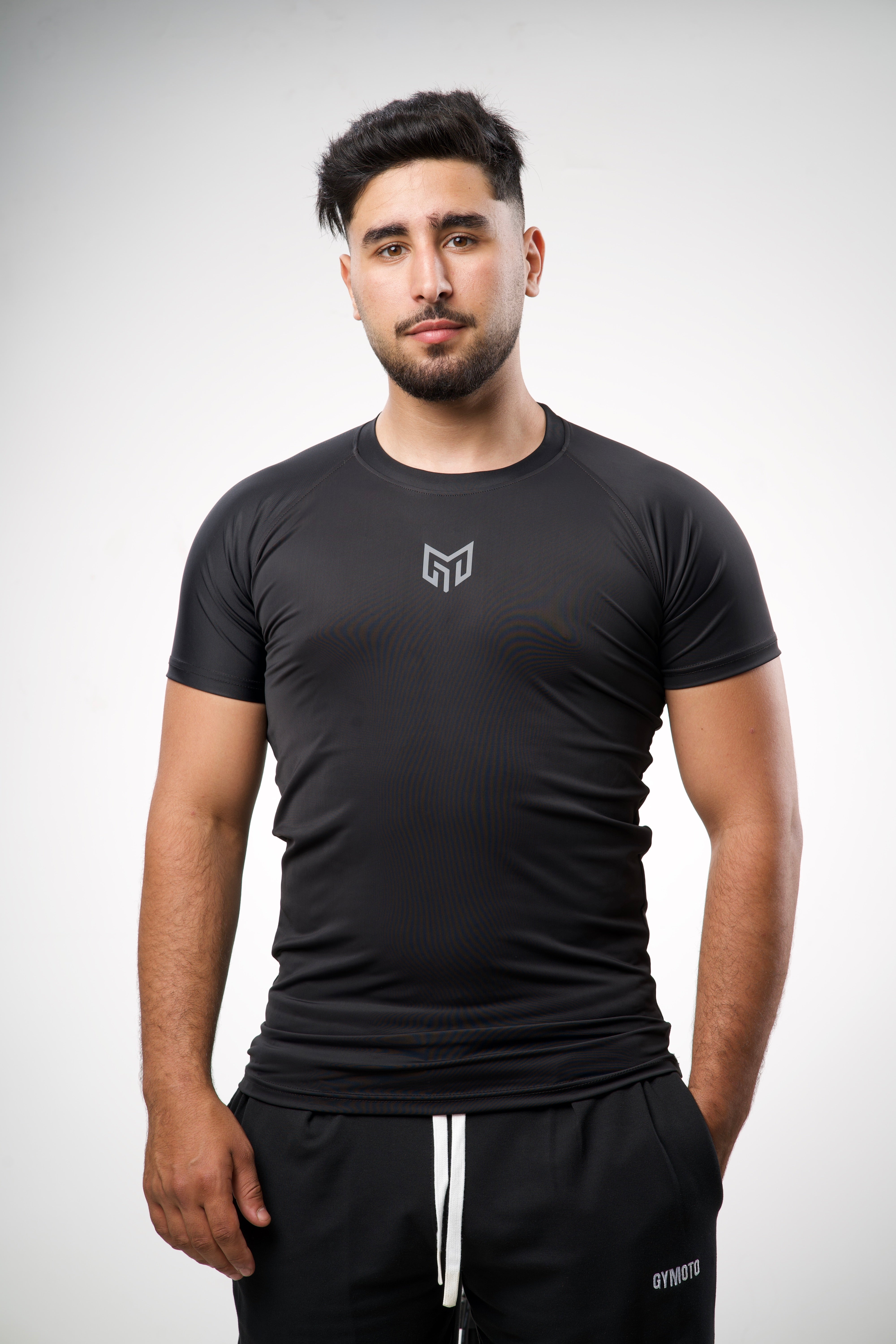 T-Shirt Compression Performance Homme Noir