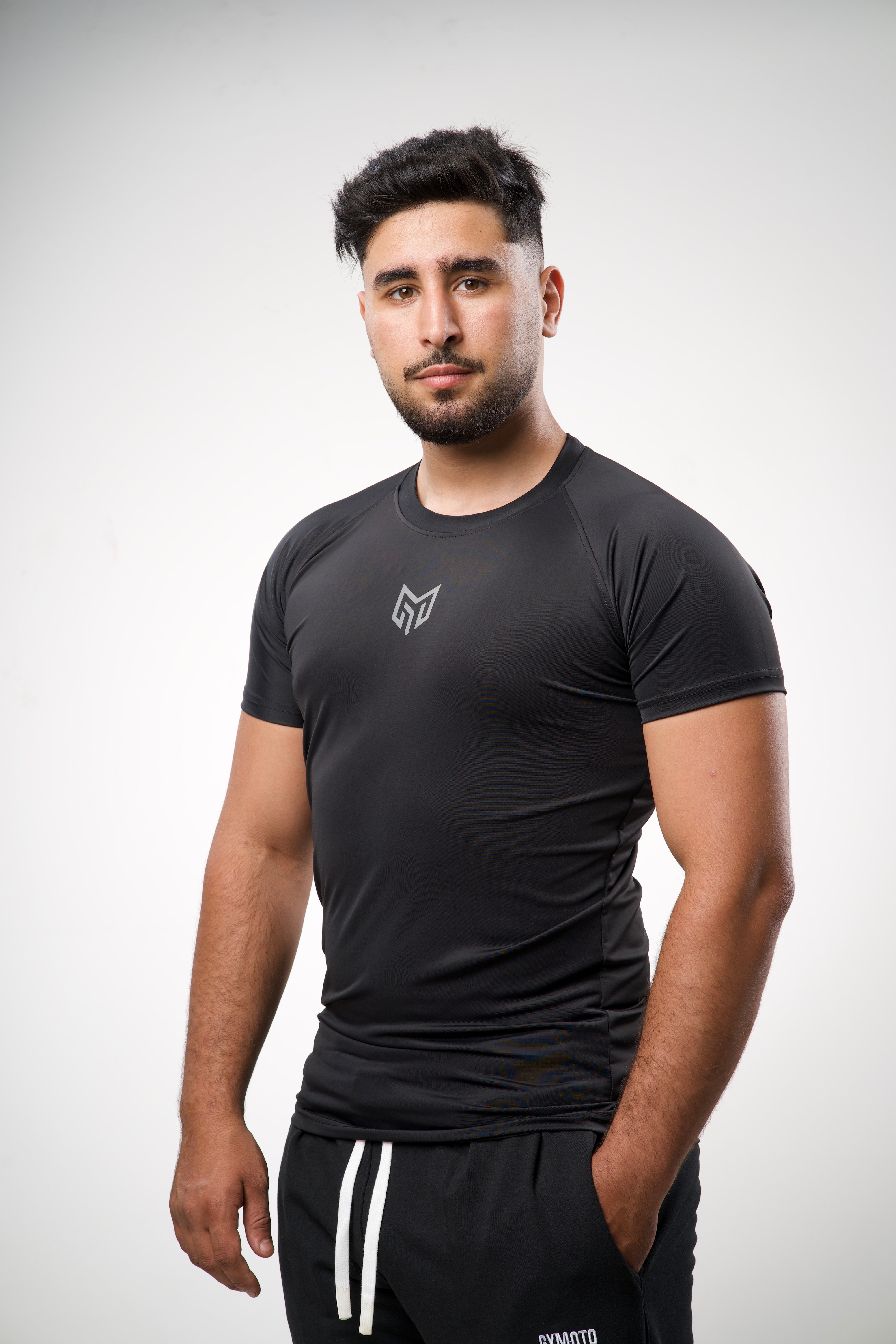 T-Shirt Compression Performance Homme Noir