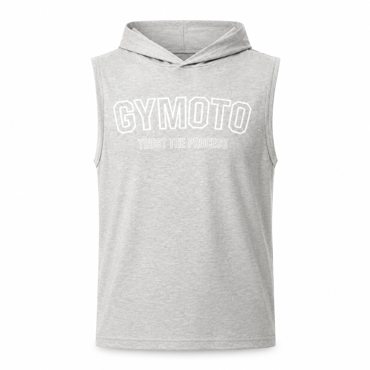 Sleeveless Hoodie – Light Grey