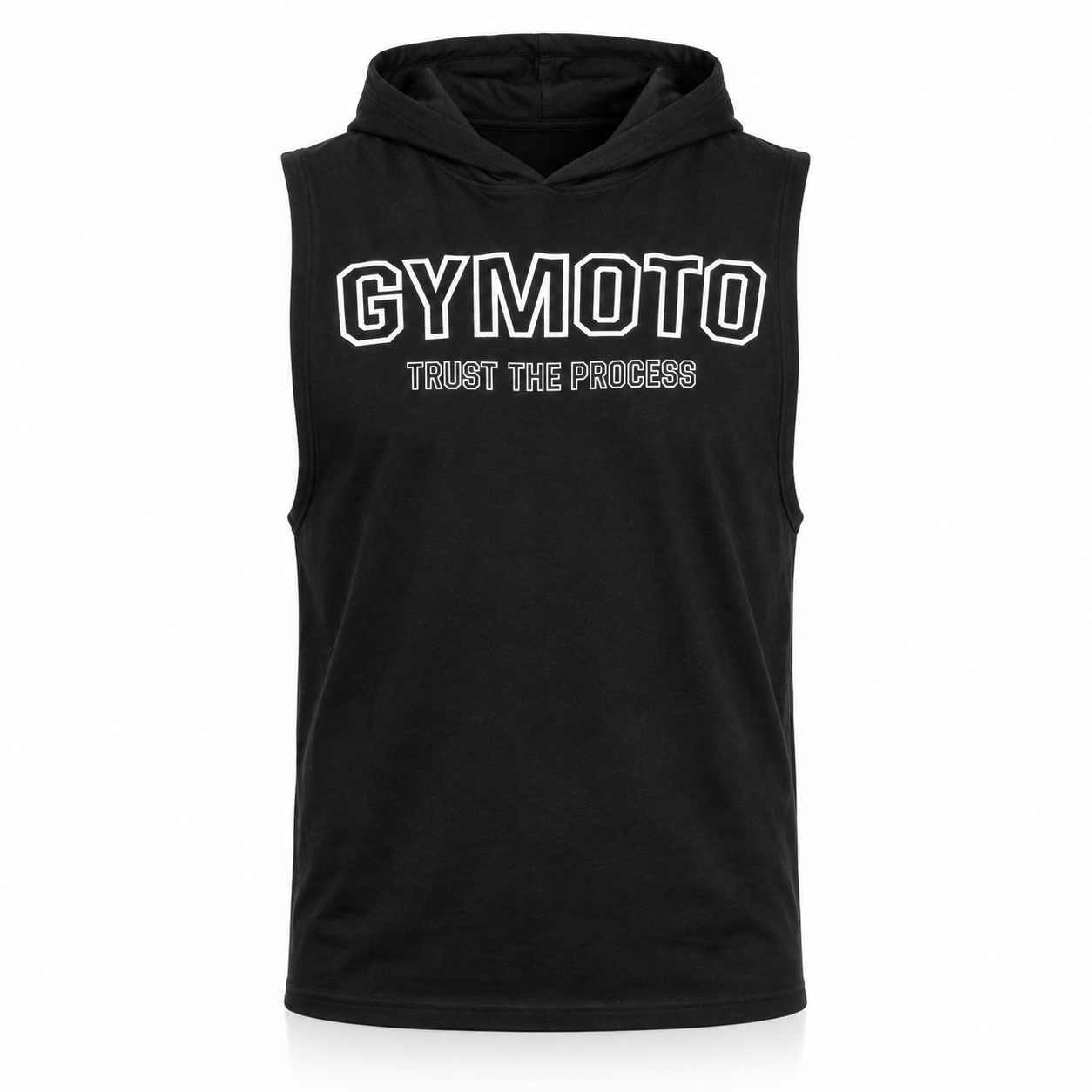 Sleeveless Hoodie – Light black