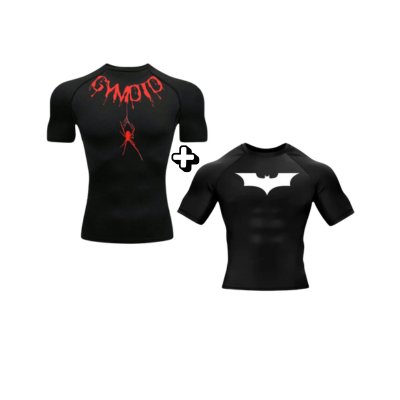 Pack Duo T-Shirts Compression – Spider gymoto & Bat